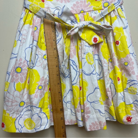 J. Crew Crewcuts Girls White floral sleeveless Sundress Yellow Pink Blue Poppy 6 - Picture 7 of 15